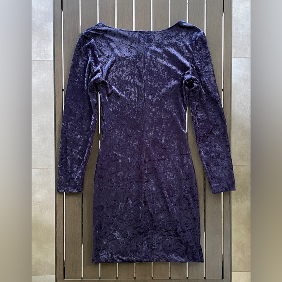 VINTAGE 90s ALL THAT JAZZ CRUSHED VELVET BODYCON HOLIDAY PARTY MINI DRESS!! - Picture 5 of 8